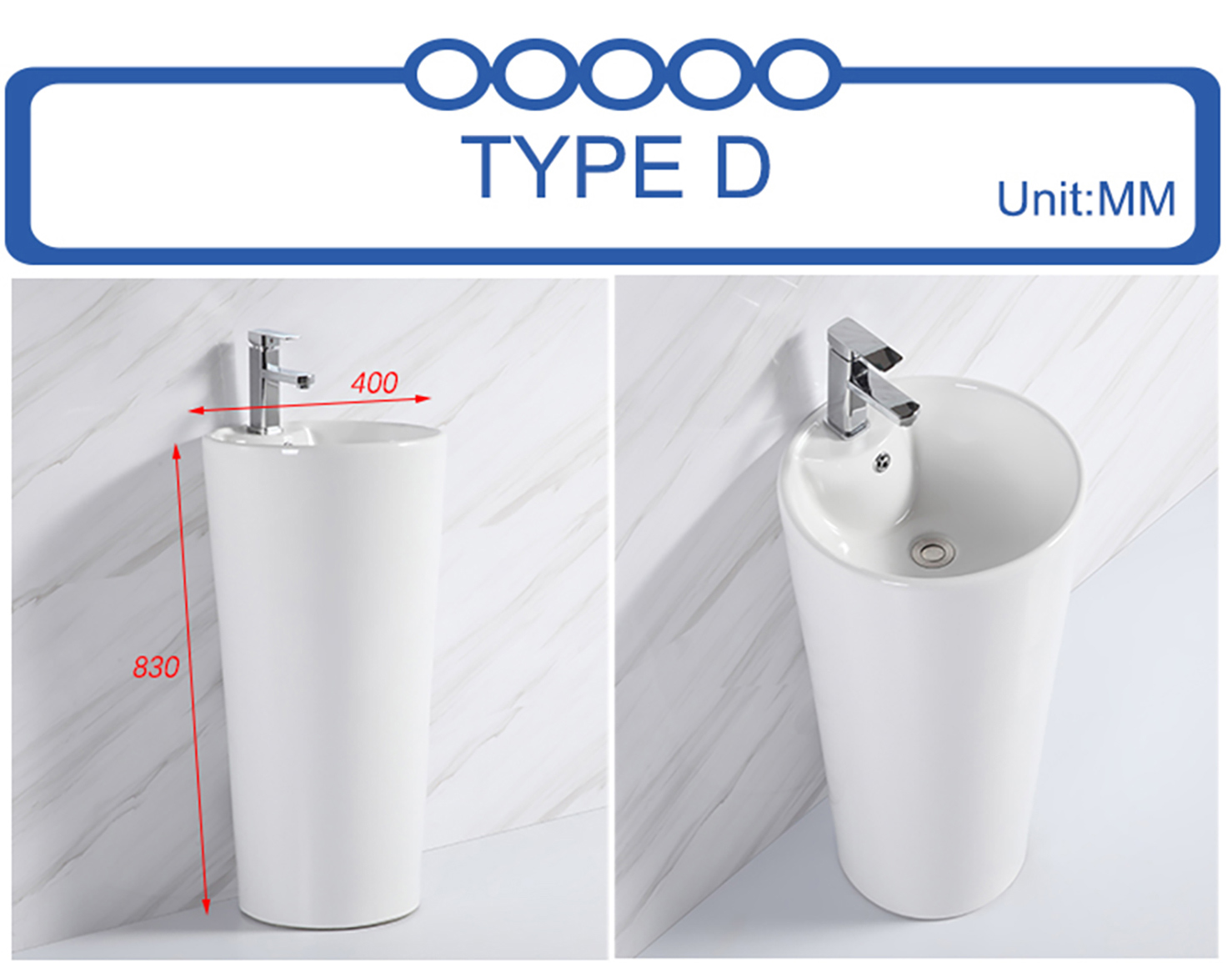 Modern Art Free Standing Ceramic Bathroom Sink Sanitary Wash Basin Keramik Waschbecken (7)