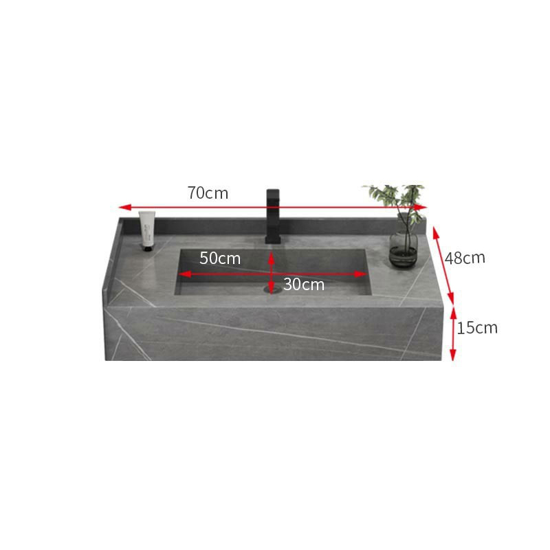Vasque Marbre Noir Solid Surface Porcelain Sink Artificial Stone Cabinet Basin  Bathroom Vanity Double Sink (9)